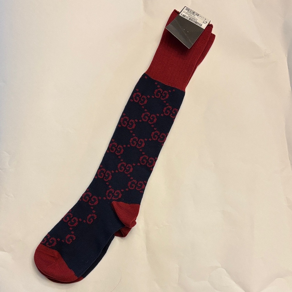 Gucci Men's Socks in Red and Navy